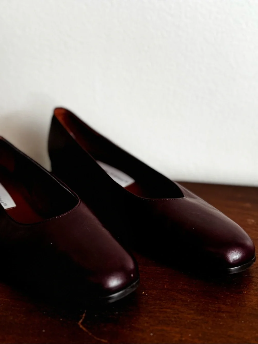 Etienne Aigner Women's Leather Flats in Burgundy